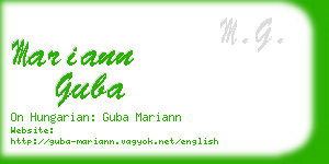 mariann guba business card
